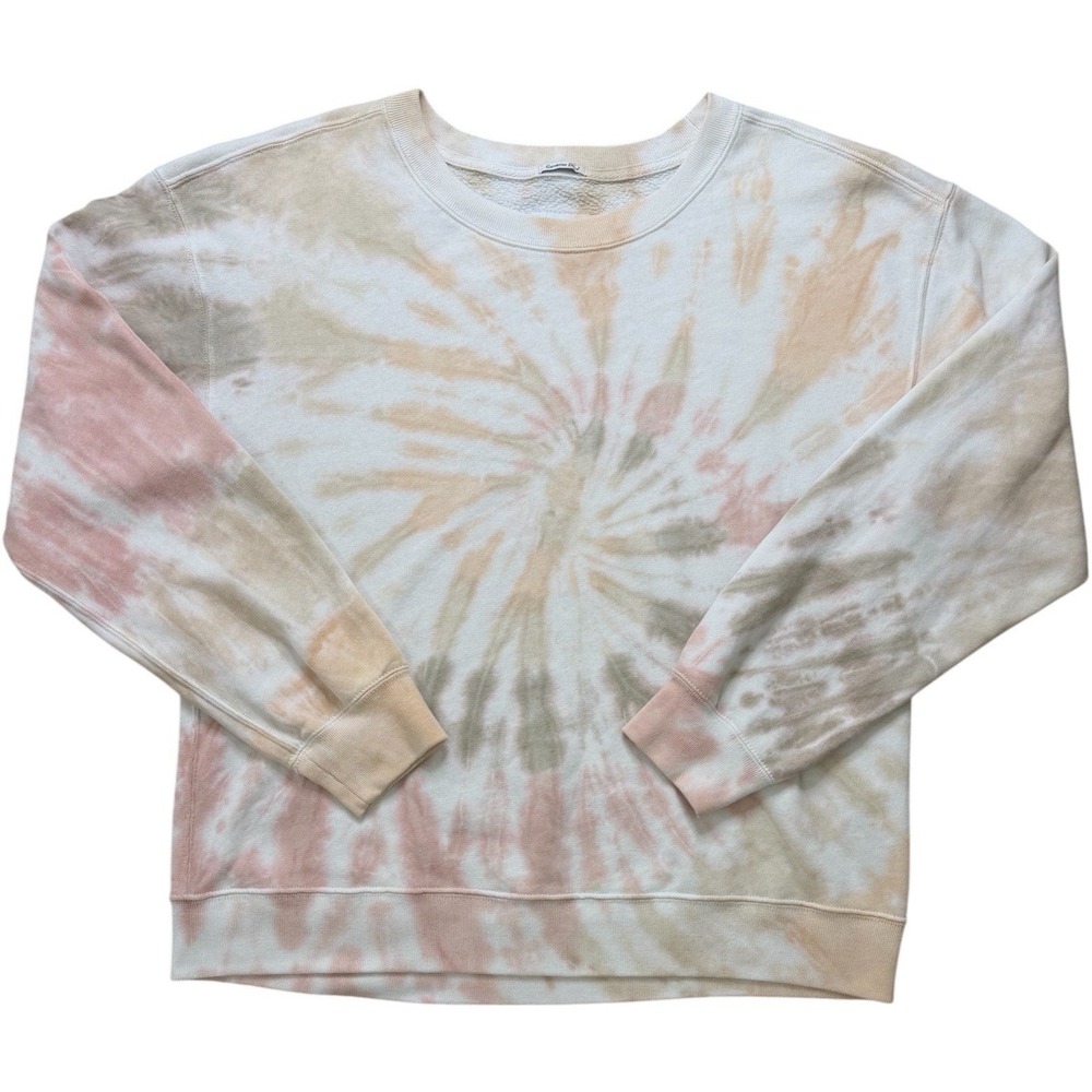 Abercrombie & Fitch Soft AF Tie Dye Crewneck Sweatshirt Mens Medium Earth Tone
